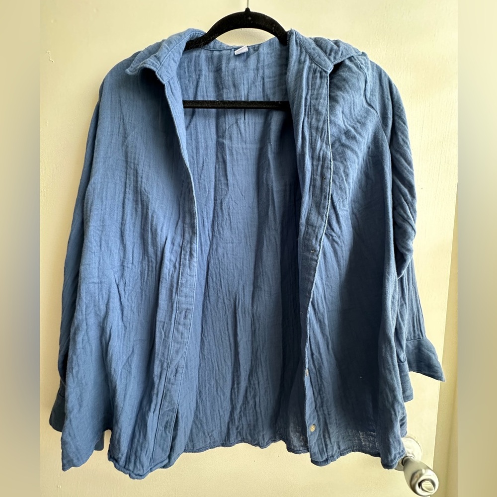 Old Navy Linen Button Front Top